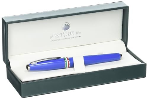 Monteverde USA Aldo Domani Italia Fountain Pen Exotic Blue - Flex Nib - Luxury Writing Pen - Italian Design - JoWo Stainless Steel Nib - Smooth Ink Flow - Refillable - Gift Box Included - Image 4
