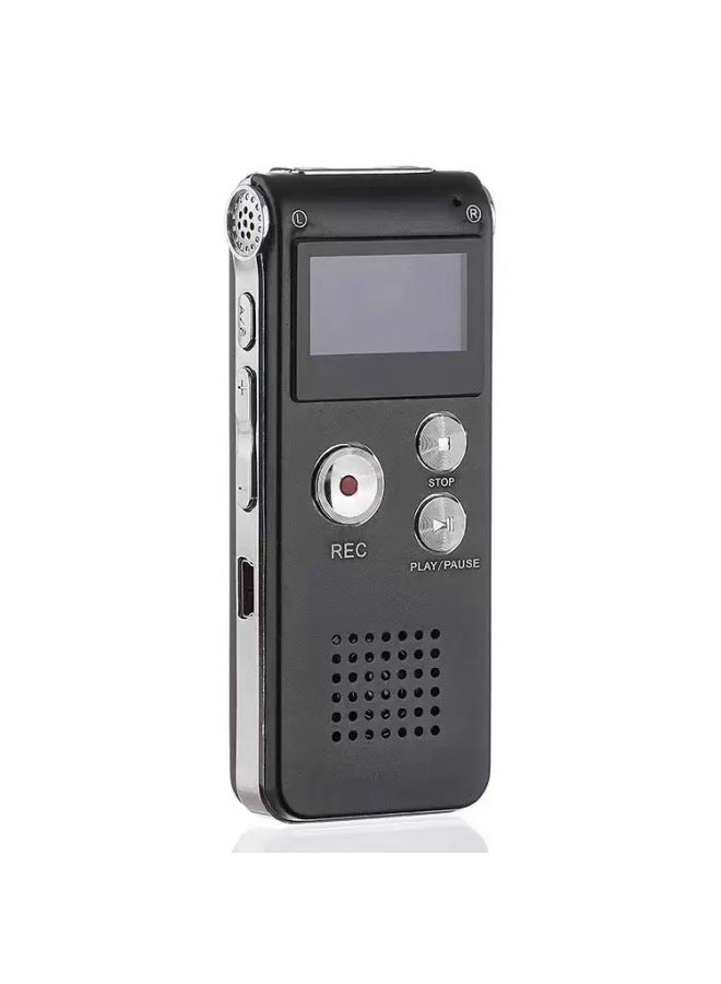 قلم تسجيل ذكي عالي الوضوح بلمسة واحدة للتحكم الصوتي ومشغل MP3 للمؤتمرات المحمولة ديكتافون مزدوج ميكروفون تسجيل طويل - اللون: فضي رمادي - السعة: 32 جيجابايت - Image 1