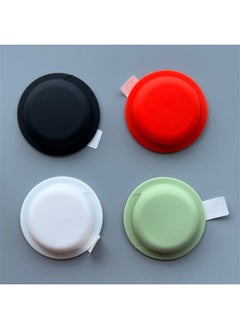 Applicable To For Apple Airtags Protective Case Airtgas Silicone Four-in-one Positioning Tracker Protective Soft Case-Color:Black + White + Grass Green + Yellow-Applicable Model:For Apple Airtags