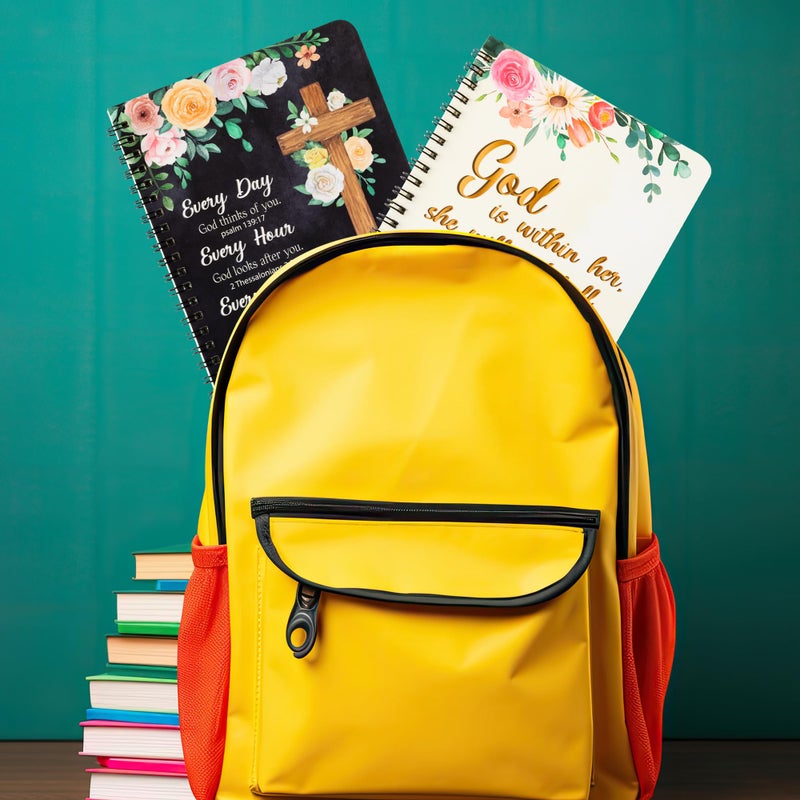 Xqumoi دفاتر ملاحظات دينية مزخرفة من Xqumoi 2Pack A5، لن تسقط، آية من الكتاب المقدس، دفاتر كتابة ذات غلاف صلب، هدية عيد الميلاد المسيحية، لوازم مدرسة الأحد والمكتب - Image 5