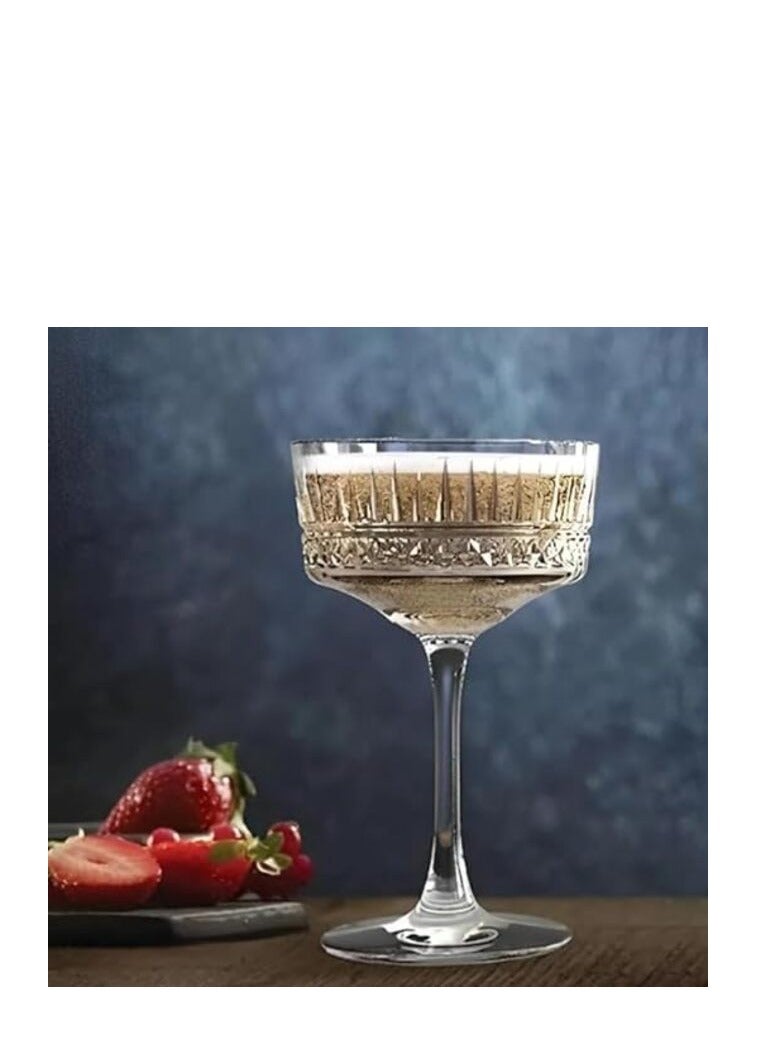 Pasabahce Elysia Coupe Cocktail Cup-260ml Set of 6 Cups-Turkey Made clear - Image 3