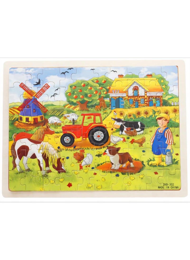60-Piece Wooden Jigsaw Puzzle - Image 1