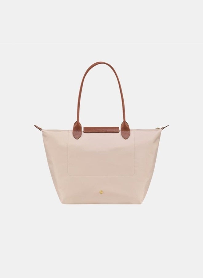 Longchamp women's classic fashion versatile large handbag shopping bag shoulder Bag handbag paper white - Image 4