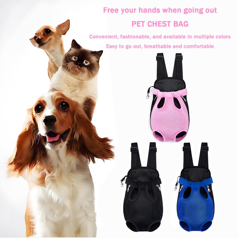 Yehenarn Pet Carrier Backpack, Adjustable Pet Front Carriers for Small Medium Dogs Cats 5-18 Lbs, Legs Out, Dog Cat Carrier Backpack for Hiking,Camping,Traveling,Cycling (Pink, Mediumï¼ˆFit:5-10lbï¼‰) - Image 4