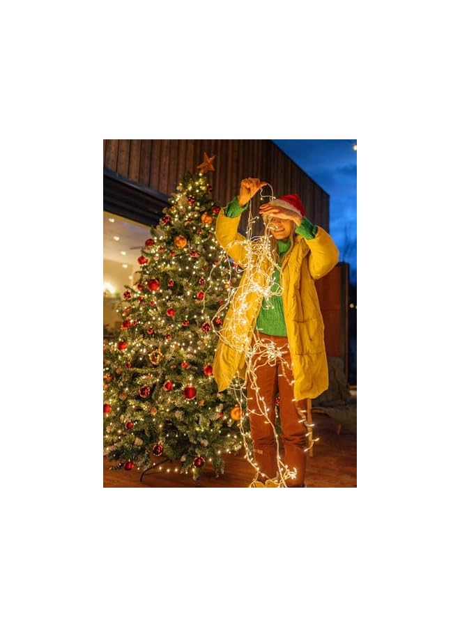 The Bros زينة رمضان، أضواء رمضان على شكل ألعاب نارية 100LED بطول 10 أقدام، أضواء نجمية من سلك نحاسي مقاوم للماء لتزيين إكليل المنزل، حفلات الزفاف الداخلية والخارجية، أبيض دافئ - Image 3