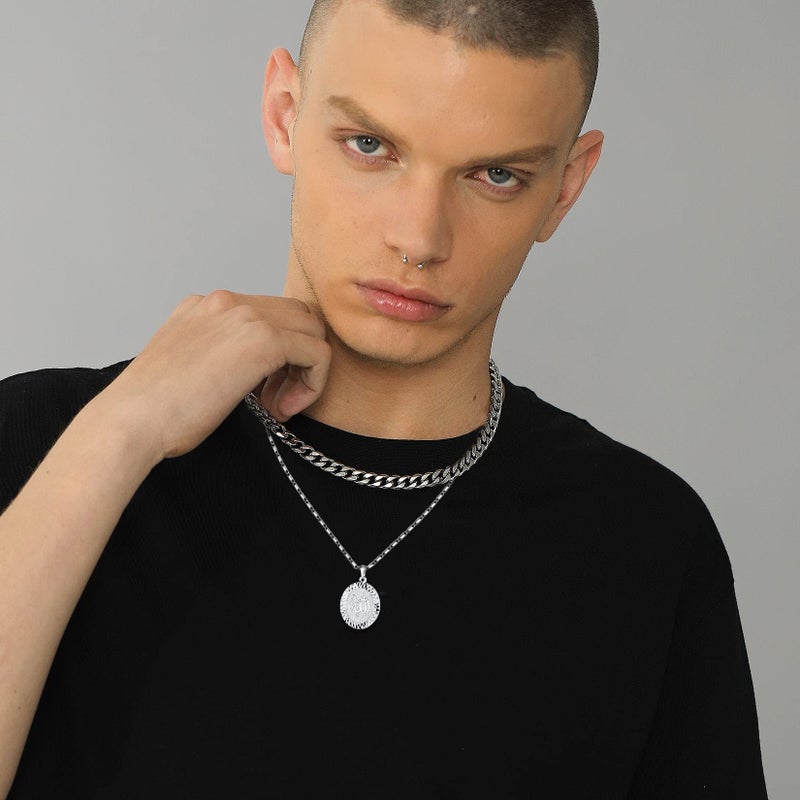 U7 Men Womens Platinum Plated Muslim Pendant Oval Allah Necklace - Image 2