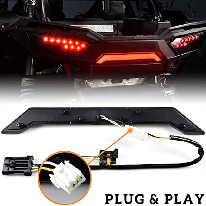 SAUTVS Utv Center Tail Light 3Rd Third Brake Light Smoked Black Rear Center Accent Lamp Taillight Stop Light For Polaris Rzr Xp 1000 Xp4 1000 20142018 Accessories 1Pcs - Image 4