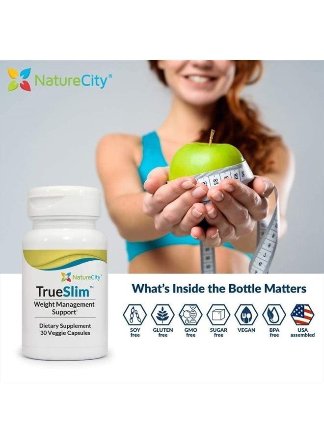 NatureCity - True-Slim 400mg Morosil Weight and Fat Loss Supplement Helps Reduce Fat Accumulation 30 Veggie Capsules - Image 1