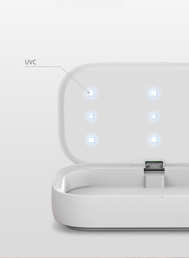 DAKS UV-C Phone Sanitizer Box with 15W Wireless Charger – Portable Disinfection Box with Aromatherapy & Safety Shutoff for Phones, Keys, Jewelry, Brushes, Toothbrushes - Image 4