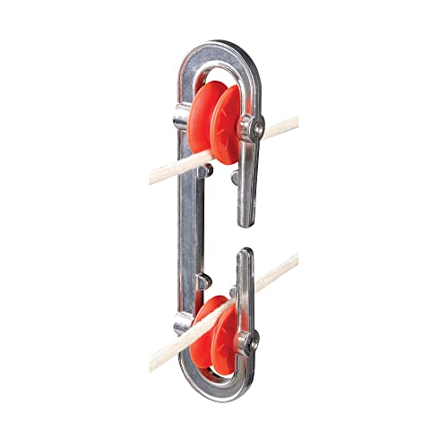 Household Essentials Metal Clothesline Spreader, Prevents Tangling and Twisting Clotheslines, Rust-Resistant, Silver and Red - Image 3