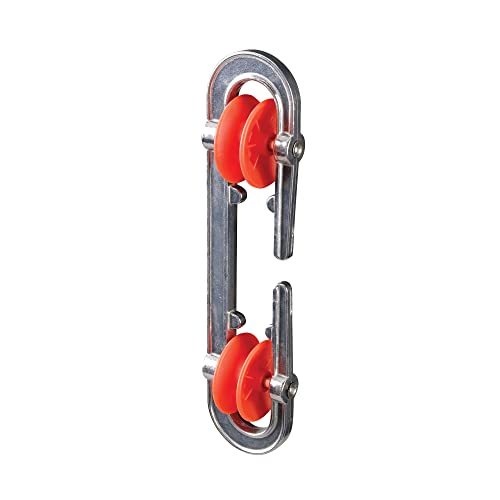 Household Essentials Metal Clothesline Spreader, Prevents Tangling and Twisting Clotheslines, Rust-Resistant, Silver and Red - Image 1
