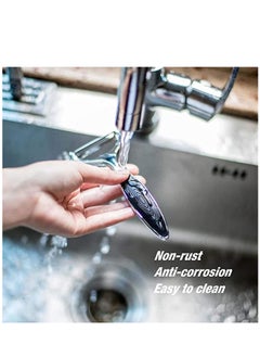 SYOSI Peeler, stainless steel serrated knife rotary peeler, anti-slip handle for fruit and vegetable kitchen, kitchen utensils, suitable for potatoes, apples, carrots, vegetables, fruits  - Image 4