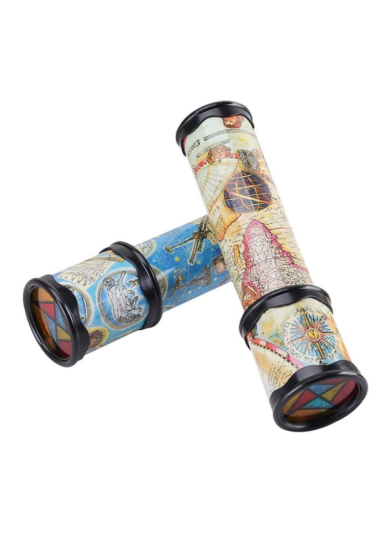 2pcs Classic Magic Kaleidoscope Toy Novelty Games Toy Educational Toys for Kids Children (Random Color) - Image 1