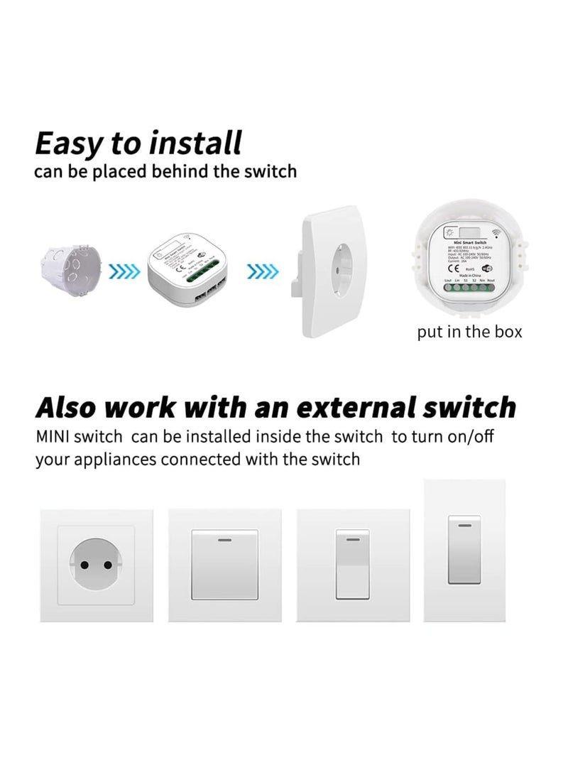 Cobest WiFi Smart Switch Light Switch, 16A Smart Relay, APP Remote Control, LAN & Voice Control, DIY Mode, Timer Function, No Hub Required, Compatible with APP - Image 5
