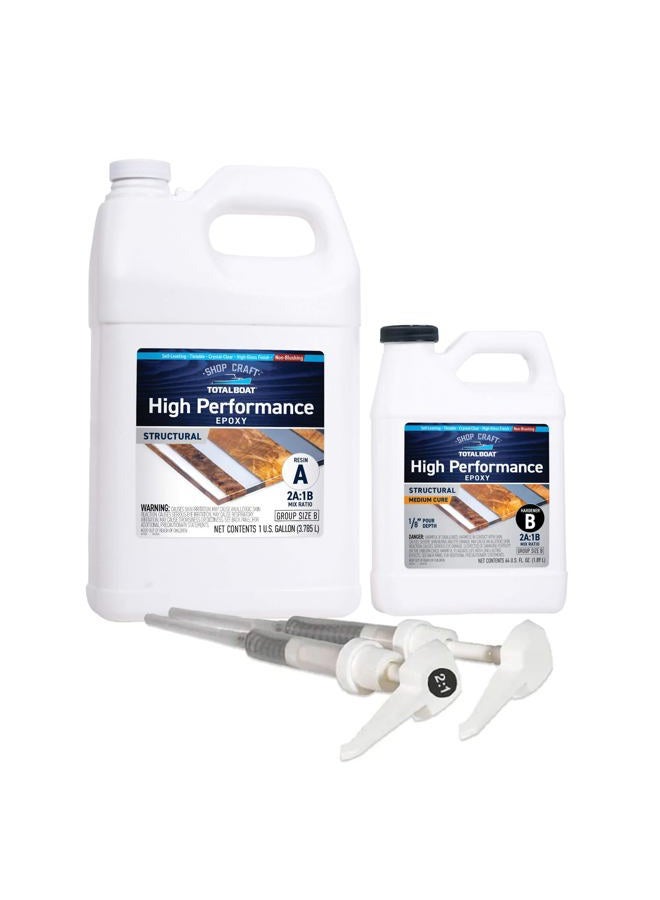 TotalBoat High Performance Epoxy Kits, Crystal Clear Marine Grade Resin and Hardener for Woodworking, Fiberglass and Wood Boat Building and Repair Gallon 510825 1 - Image 1