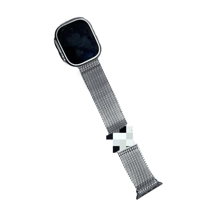 سوار ساعة ذكية سوار معدني من الستانلس ستيل متوافق باللون ذهبي قابل للتعديل مع Apple Watch 42/44/45/49mm بملاءمة قابلة للتعديل وحزام بديل بتصميم معدني أنيق - Image 4