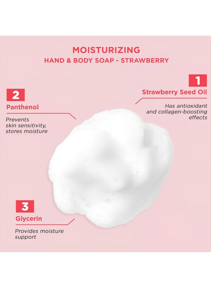 The Bath Factory Moisturising Hand and Body Soap, Strawberry, 80 g – Nourishing Cleanser for Soft Skin - Image 4