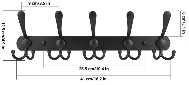GlazieVault Coat Rack Wall Mount - Stainless Steel Coat Rack (2 Pack) - Heavy Duty Coat Hooks Wall Mounted - Hanger for Hat Towel Robes Jacket Clothes for Bathroom Entryway - Image 2