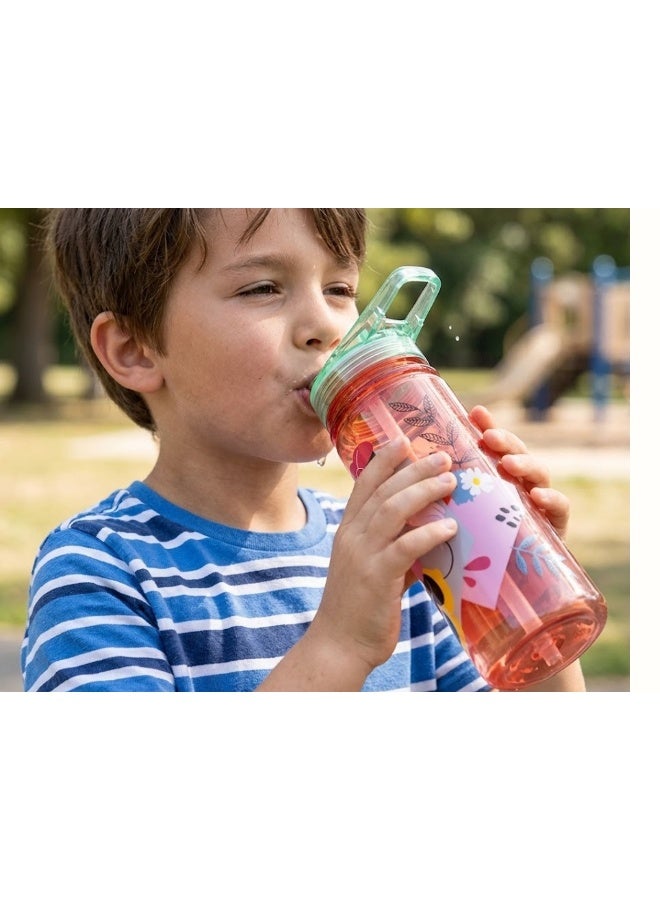 Disney Stor Minnie Mouse Ecozen Water Bottle for Kids – 580ml BPA-Free Reusable Leak-Proof Drinking Bottle with Flip-Top Lid, Lightweight Durable School Sports Travel Bottle for Girls & Boys - Image 4