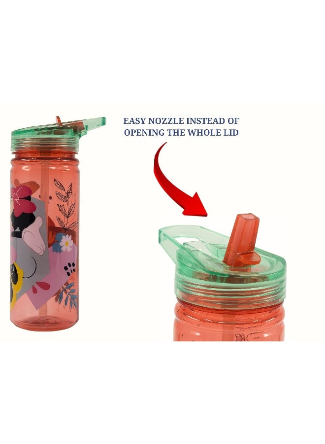 Disney Stor Minnie Mouse Ecozen Water Bottle for Kids – 580ml BPA-Free Reusable Leak-Proof Drinking Bottle with Flip-Top Lid, Lightweight Durable School Sports Travel Bottle for Girls & Boys - Image 3
