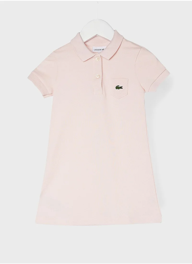 LACOSTE Kids Polo Style Dress