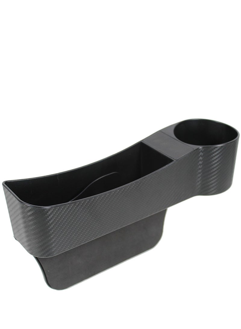 Generic Car Seat Gap Filler, Car Seat Organizer with Cup Holder, Practical Car Organizer for Car Accessories Interior,Holding Phone, Wallet, Cup(Black)  - Image 1