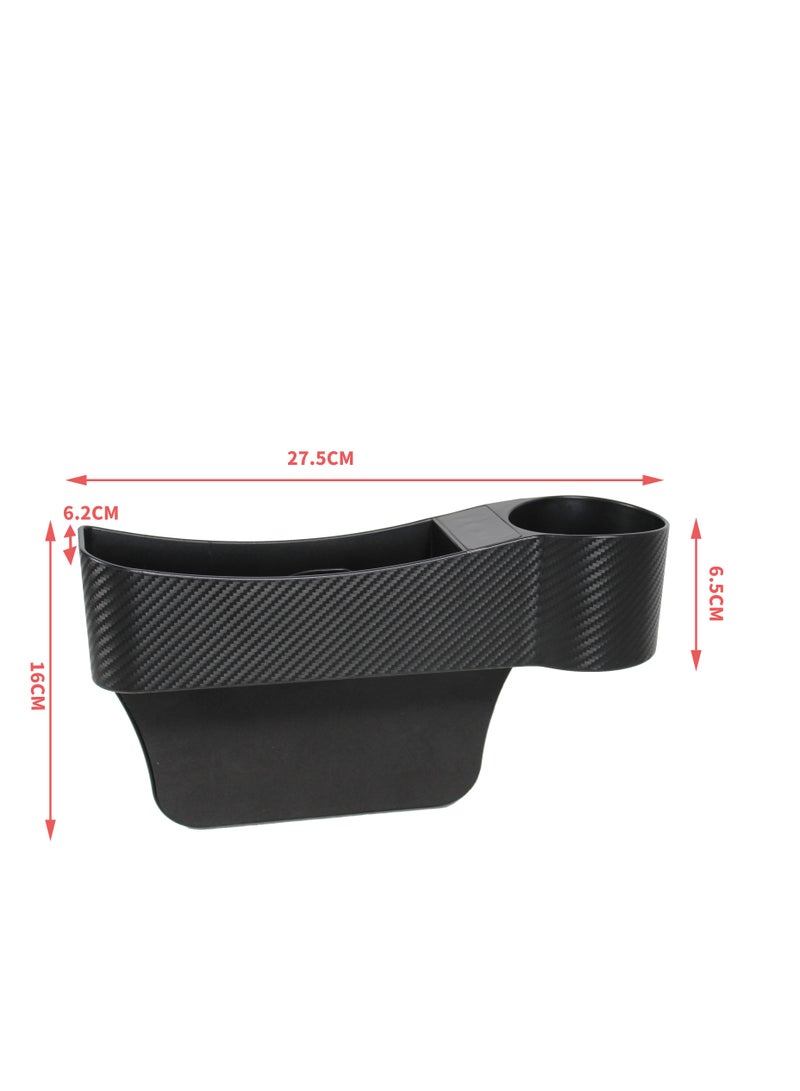 Generic Car Seat Gap Filler, Car Seat Organizer with Cup Holder, Practical Car Organizer for Car Accessories Interior,Holding Phone, Wallet, Cup(Black)  - Image 4