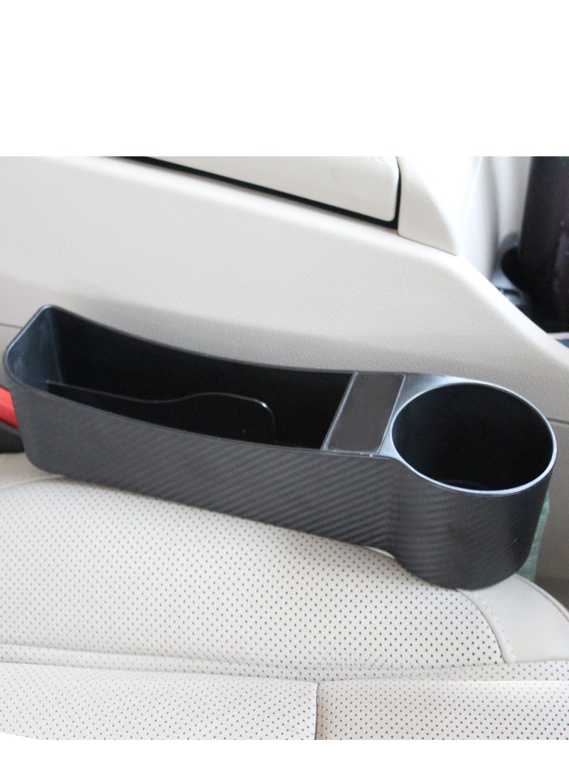 Generic Car Seat Gap Filler, Car Seat Organizer with Cup Holder, Practical Car Organizer for Car Accessories Interior,Holding Phone, Wallet, Cup(Black)  - Image 5