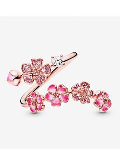 Pandora Violet Pandora's new women's ring rose gold open peach blossom ring (size: 54)  - Image 2