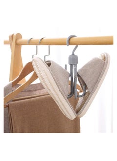 Y&D Plastic Hanger, 2Pcs Rotating Scarf Tie Rack Holder Hook Towels Hanger Closet Organizer for Home Purse Handbag Shoes Grey  - Image 5