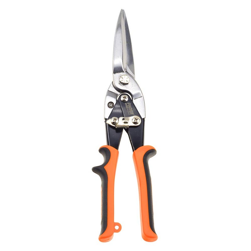 Finder 12" Aviation Snips, Long Straight Cut Tin Snips Cutting Shears Power Cutter with CR-V Blade & Comfortable Grip, 300mm Scissors for Cutting Metal Sheet, Hard Material, Industrial Quality - Image 1