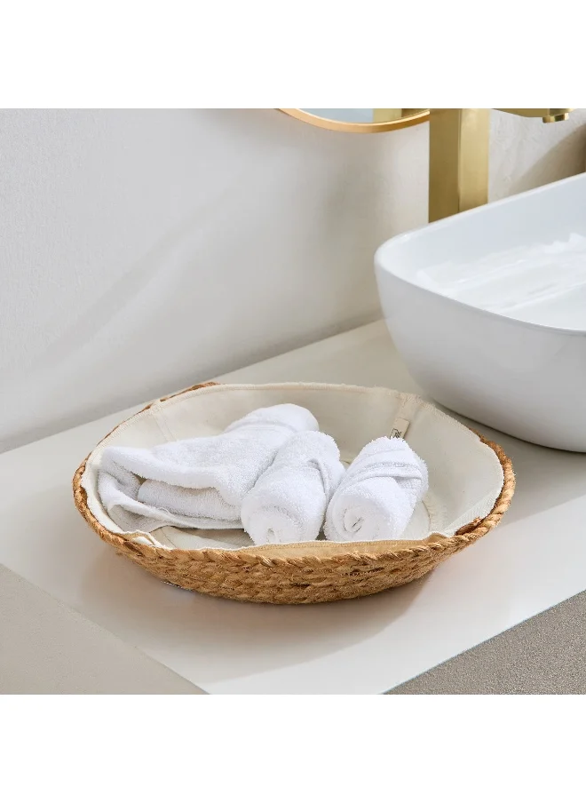 Home Box Bella Wide Jute Basket with Canvas Lining - 33x8 cm