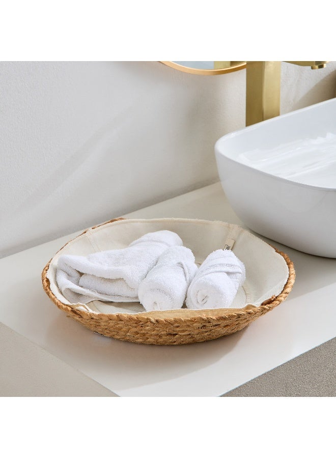 Home Box Bella Wide Jute Basket with Canvas Lining - 33x8 cm - Image 1