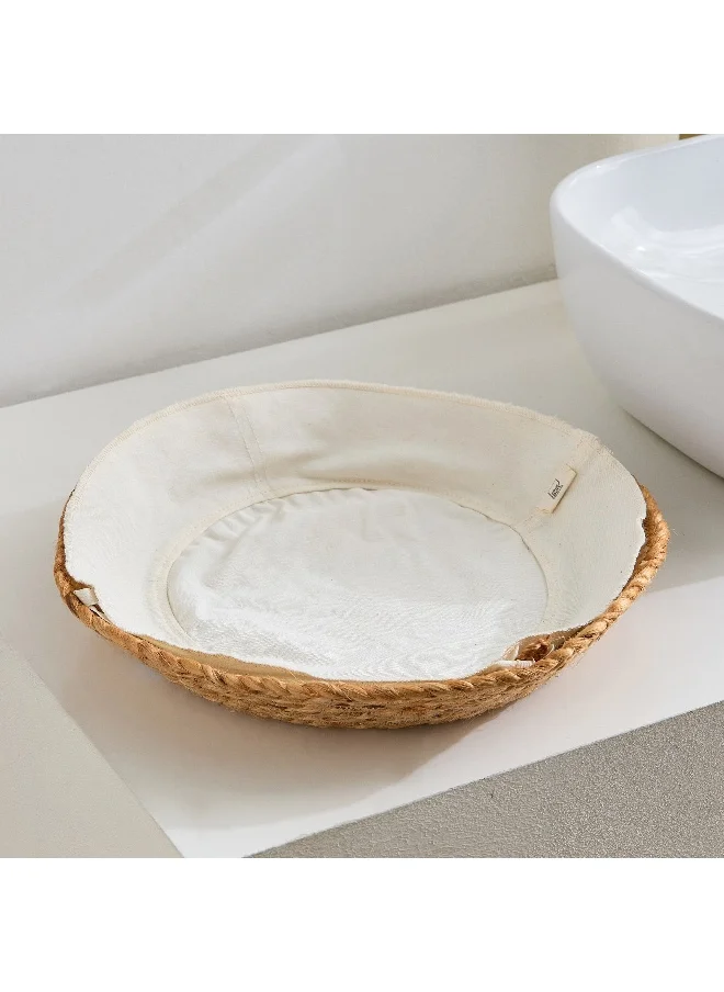 Home Box Bella Wide Jute Basket with Canvas Lining - 33x8 cm