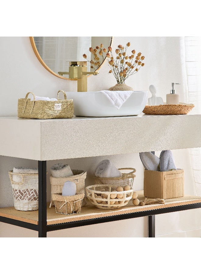 Home Box Bella Wide Jute Basket with Canvas Lining - 33x8 cm - Image 5