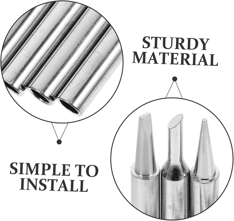 أطراف مكواة لحام الفضة 5 قطع تشكيلة لأدوات اللحام استبدال طرف اللحام - Image 4