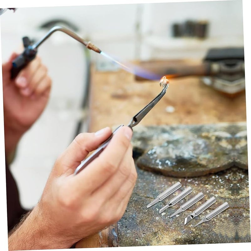 أطراف مكواة لحام الفضة 5 قطع تشكيلة لأدوات اللحام استبدال طرف اللحام - Image 5