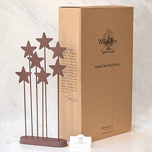 Willow Tree Metal Star Backdrop, Designed for Classic Nativity Collection, Stand Rustic Metal Stars Behind Holy Family or Next to Creche, Hand-Painted Accessory - Image 4