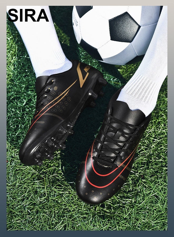 SIRA Adult Soccer Cleats - Professional Football Shoes with TPU Studs for Superior Traction | Breathable & Lightweight Design | Ideal for Training & Matches (Black) - Image 1