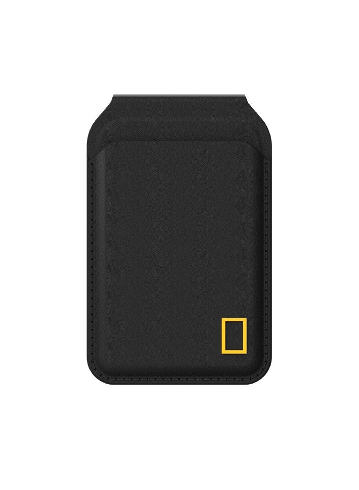 NATIONAL GEOGRAPHIC حامل بطاقة ماغسيف من ناشيونال جيوغرافيك (PU) - أسود - Image 1