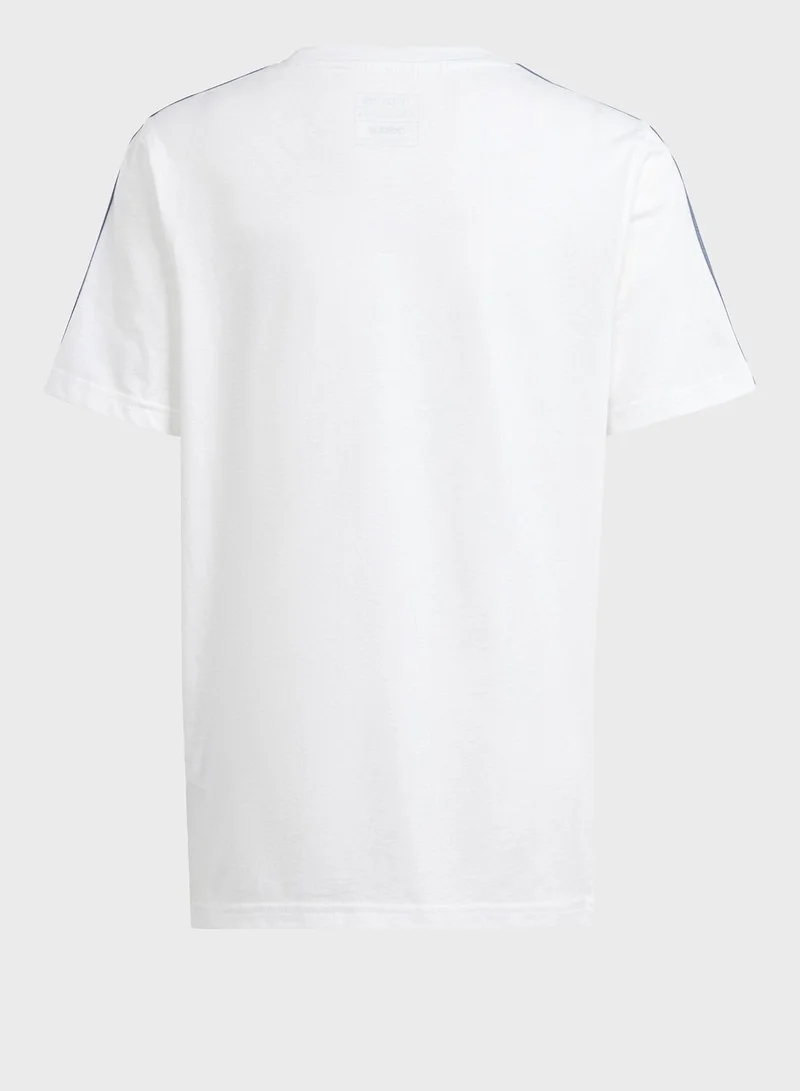 Adidas Kids 3 Stripes T-Shirt