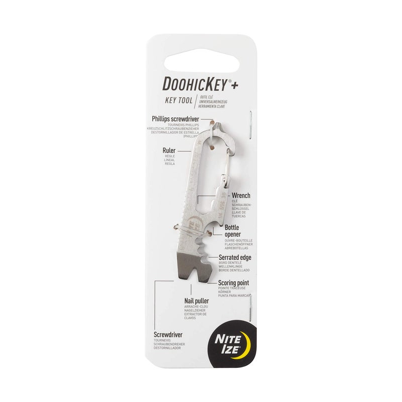 NITE IZE Nite Ize KMTSE-11-R3 DoohicKey Keychain Multi Tool, 1 Count (Pack of 1), Stainless Steel  - Image 1