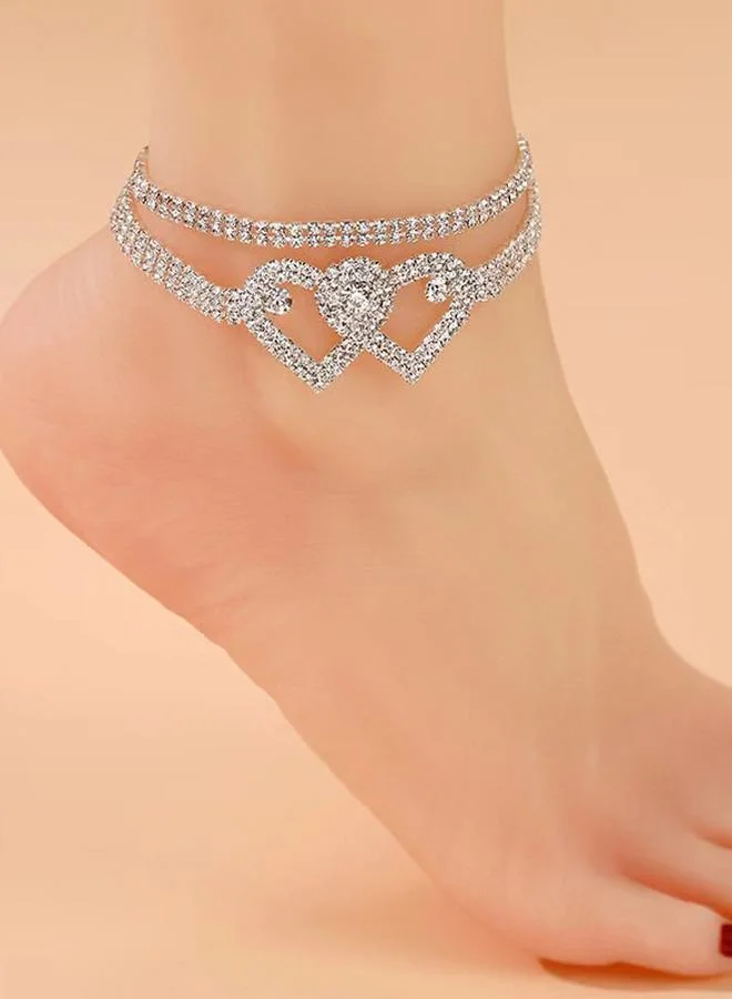 ستايلي Embellished Heart Design Anklet