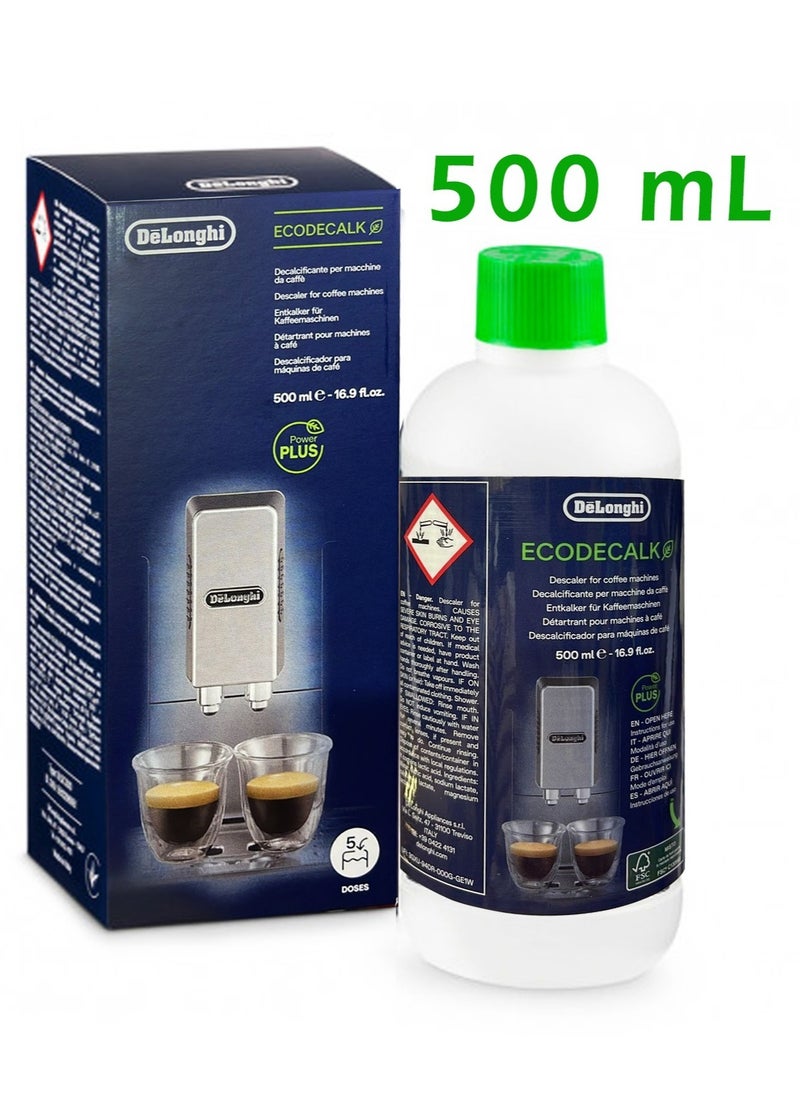 De'Longhi Natural EcoDecalk Descaler For Coffee And Espresso Machine 500ml  - Image 1