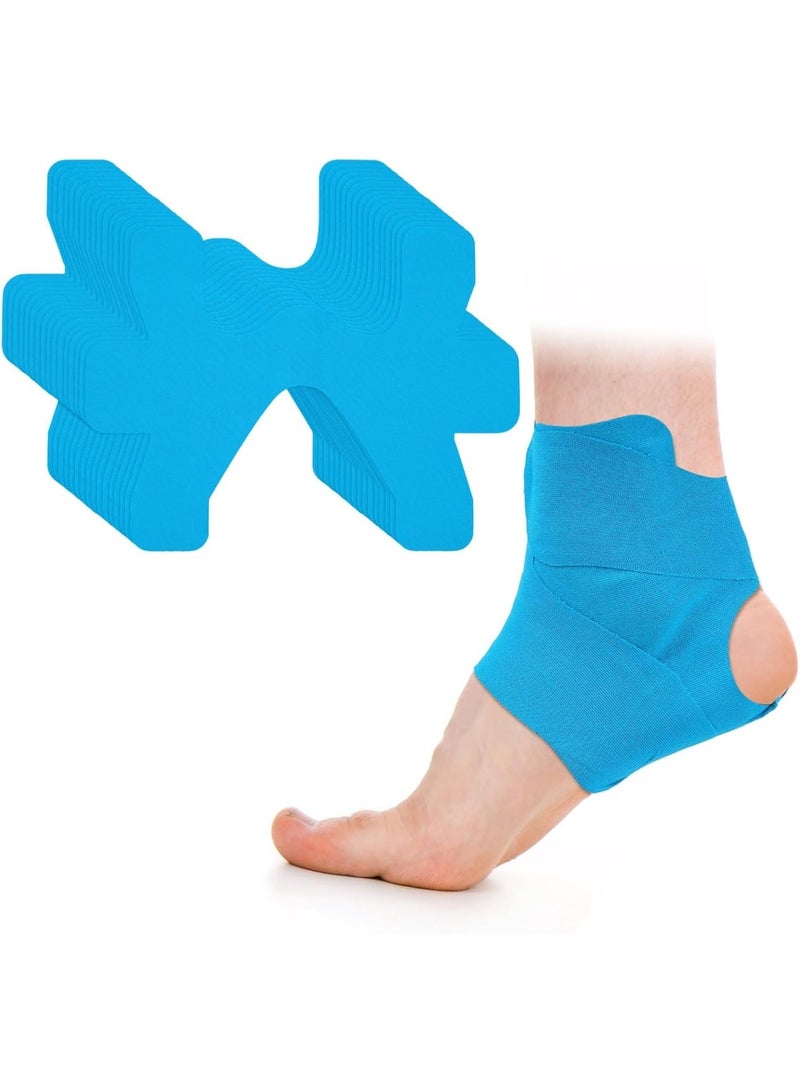 Bukela 10 Count Kinesiology Tape for Ankle Precut Ankle Tape Athletic for Pain Relief, Waterproof & Elastic, Breathable Tape for Pain Support and Muscle Sports (Blue) - Image 1