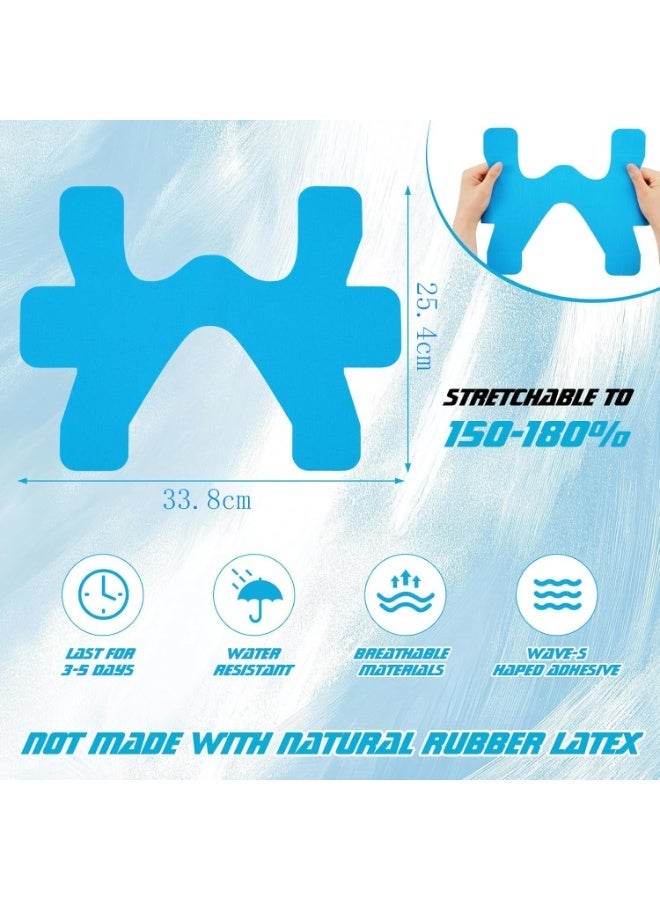 Bukela 10 Count Kinesiology Tape for Ankle Precut Ankle Tape Athletic for Pain Relief, Waterproof & Elastic, Breathable Tape for Pain Support and Muscle Sports (Blue) - Image 3