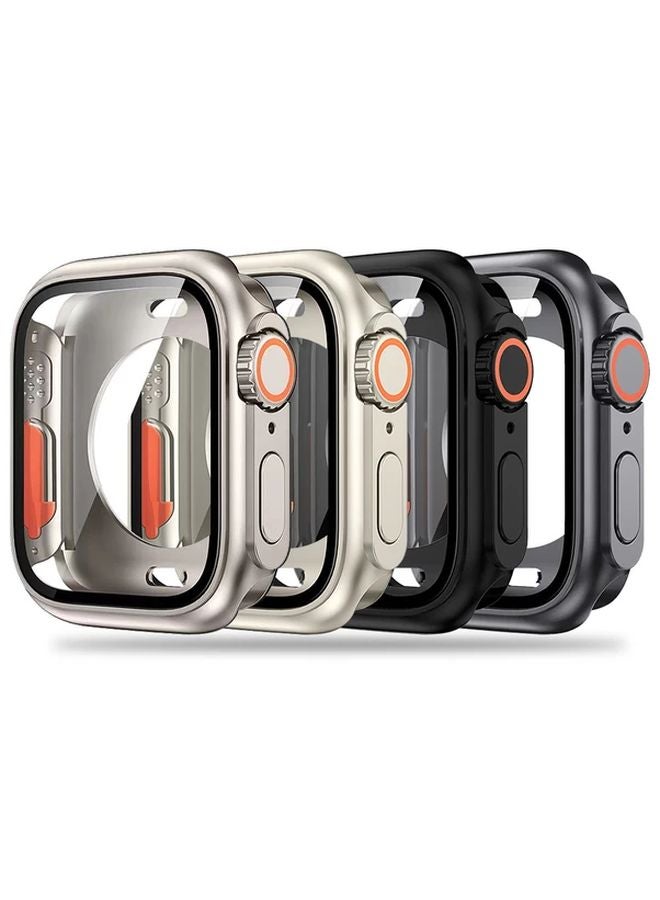 Set 1 4 Pack Apple Watch Series 9 8 7 45MM Ultra Thin Case Screen Protector - Image 1