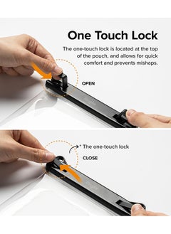 Ringke Waterproof Phone Pouch Frameless [One Touch Lock] Waterproof Phone Case Compatible with iPhone Dry Bag Designed for Samsung Galaxy Pixel- Black  - Image 4