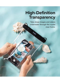 Ringke Waterproof Phone Pouch Frameless [One Touch Lock] Waterproof Phone Case Compatible with iPhone Dry Bag Designed for Samsung Galaxy Pixel- Black  - Image 5