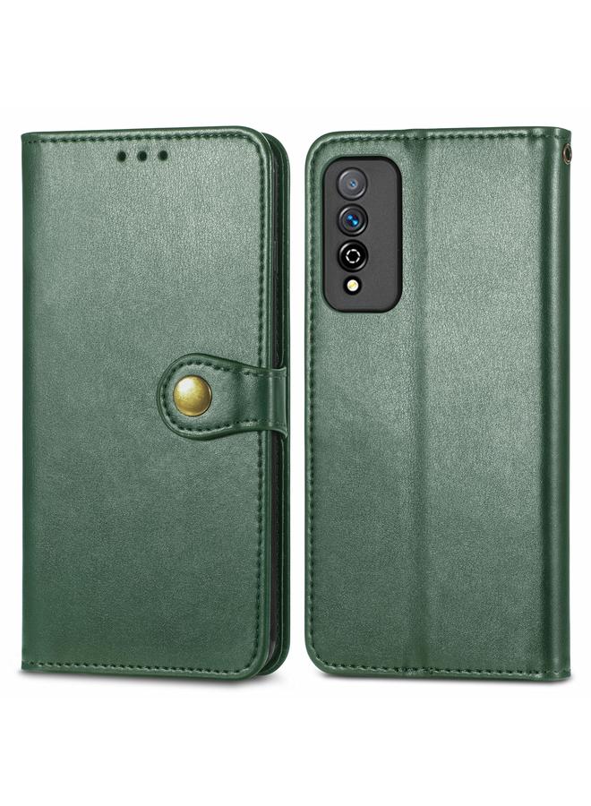 اس-توب جراب لهاتف Honor Play 5T Pro مصنوع من الجلد بلون سادة مع مشبك - Image 2